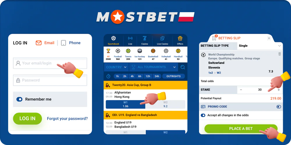 Jak obstawić zakład w serwisie Mostbet Polska?