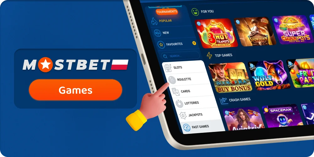Wybór gier Mostbet dla graczy z Polski